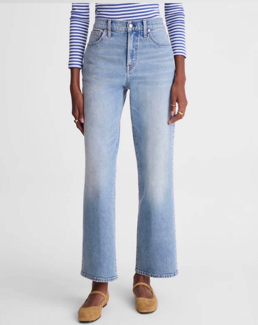 Madewell The Perfect Vintage Wide-Leg Crop Jean Light Wash Size 26